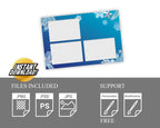 Snowflake Winter Photobooth Template Happy Holiday Party Merry Christmas Snowflakes Xmas New Year Photo booth Template