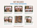 Christmas Photobooth Template 2024 Happy Holidays Wooden Greenery Lights 4x6 Landscape 3 photo portrait mirror booth booth Template CM4