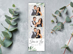 Wedding Anniversary Photo booth template Bridal Shower Floral Photobooth Template 2x6 strip green leaves greenery olive leaf design TB446
