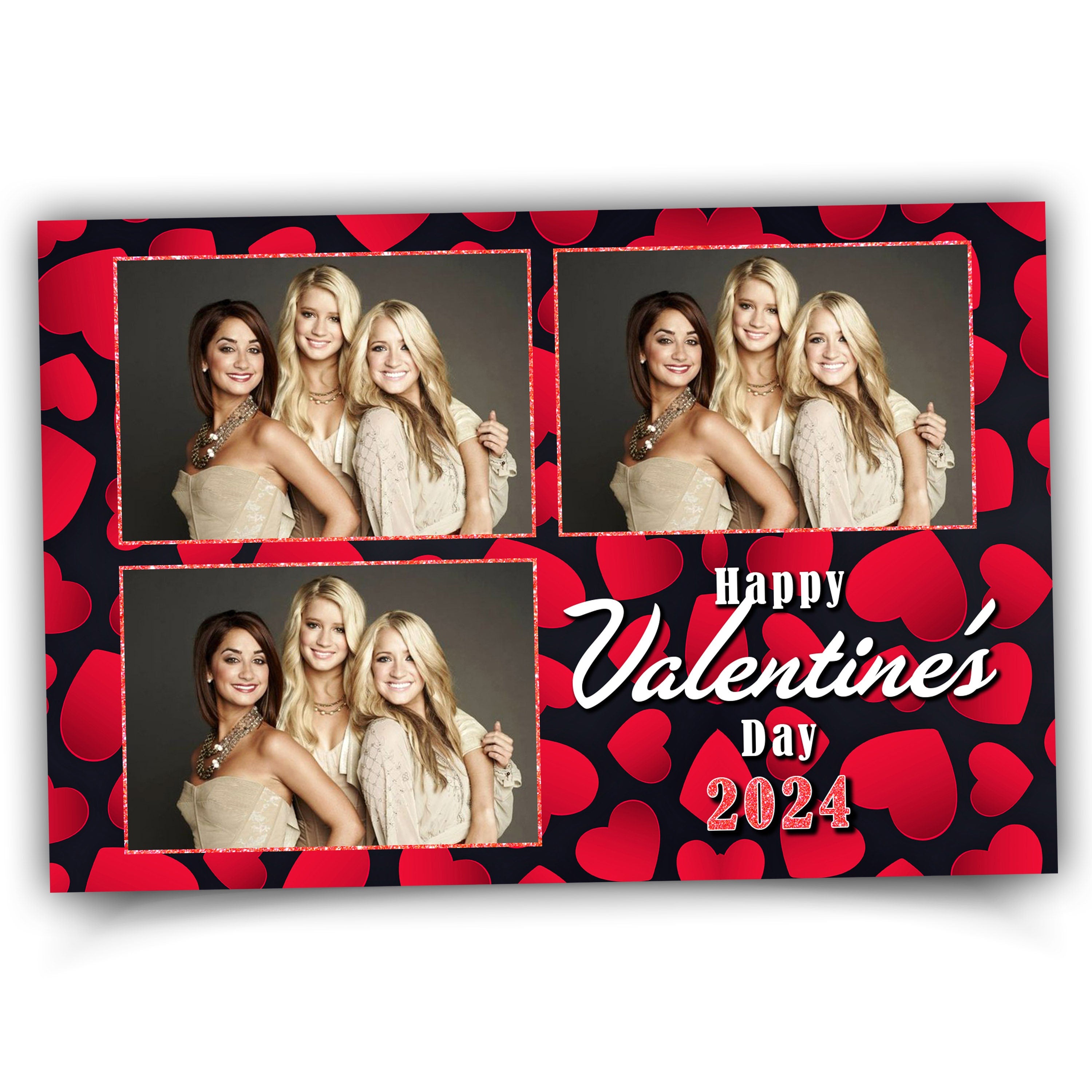 Red Valentine Heart Love Photo Booth Template Birthday Love Valentine Photobooth Mirror Salsa Touchpix DSLR Darkroom ipad