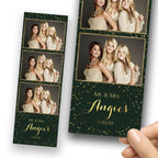 Birthday Sweet 16 Blue Color Gold Anniversary Photo Booth Template 2x6 Photobooth