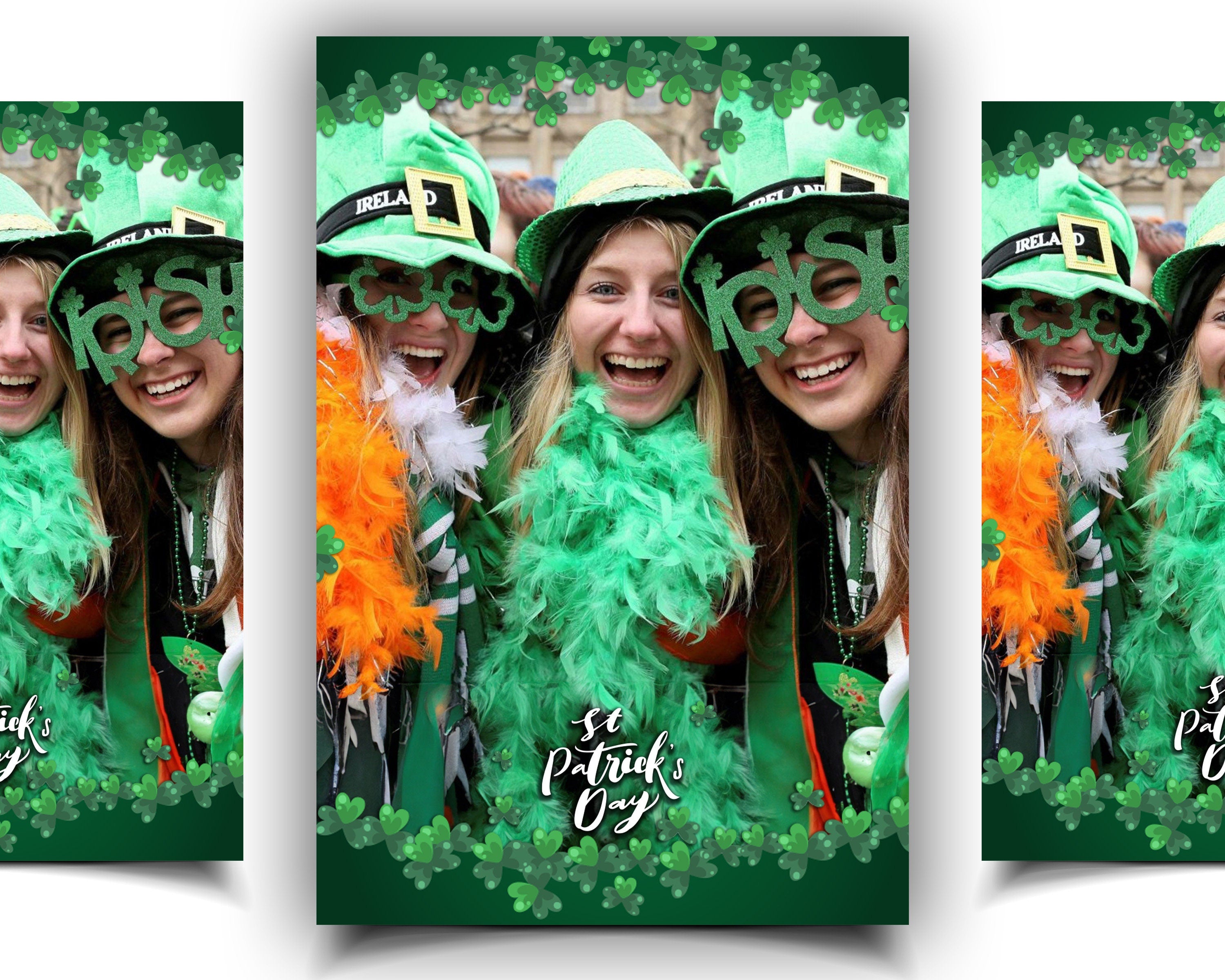 St. Patrick's Day Photobooth Template, St. Patricks Day Photo Booth, Saint Patricks Overlay