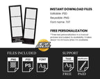 Graduation Prom Class of 2024 Photobooth template black silver strip 2x6 photo booth template