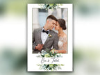 Wedding Bridal Shower deep green watercolor photobooth template floral leaves Anniversary template 4x6 portrait mirror Photo Booth template