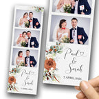 Burnt Orange Wedding Anniversary Photobooth Template 2x6 Greenery Terracotta Floral Photo Booth Flower 1056 SKU: 1056-1