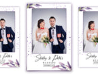 Wedding Photo Booth Template 4x6 Portrait lavender floral theme bridal shower purple photobooth template