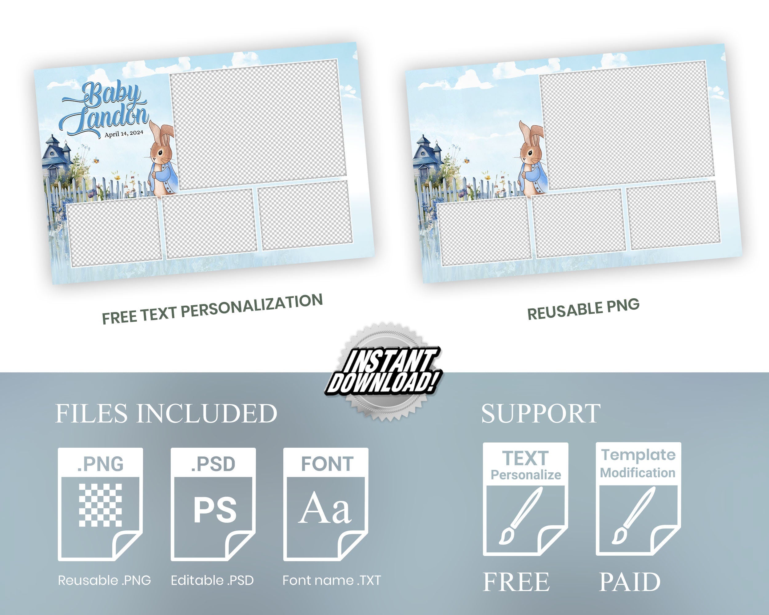 Baby Shower Photobooth Template Babyshower photo booth template 1060