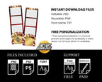 Anniversary Birthday Grand Opening Photo Booth Template Red Gold Balloon Sweet 16 Photobooth