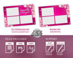 Quinceañera Birthday Sweet 16 Photobooth Template in pink rose gold Sweet Sixteen Quinceanera Photo Booth Template