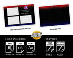 Graduation Celebration Party Photobooth Template Class of 2023 Red Blue Glitter Prom photo booth template Grad
