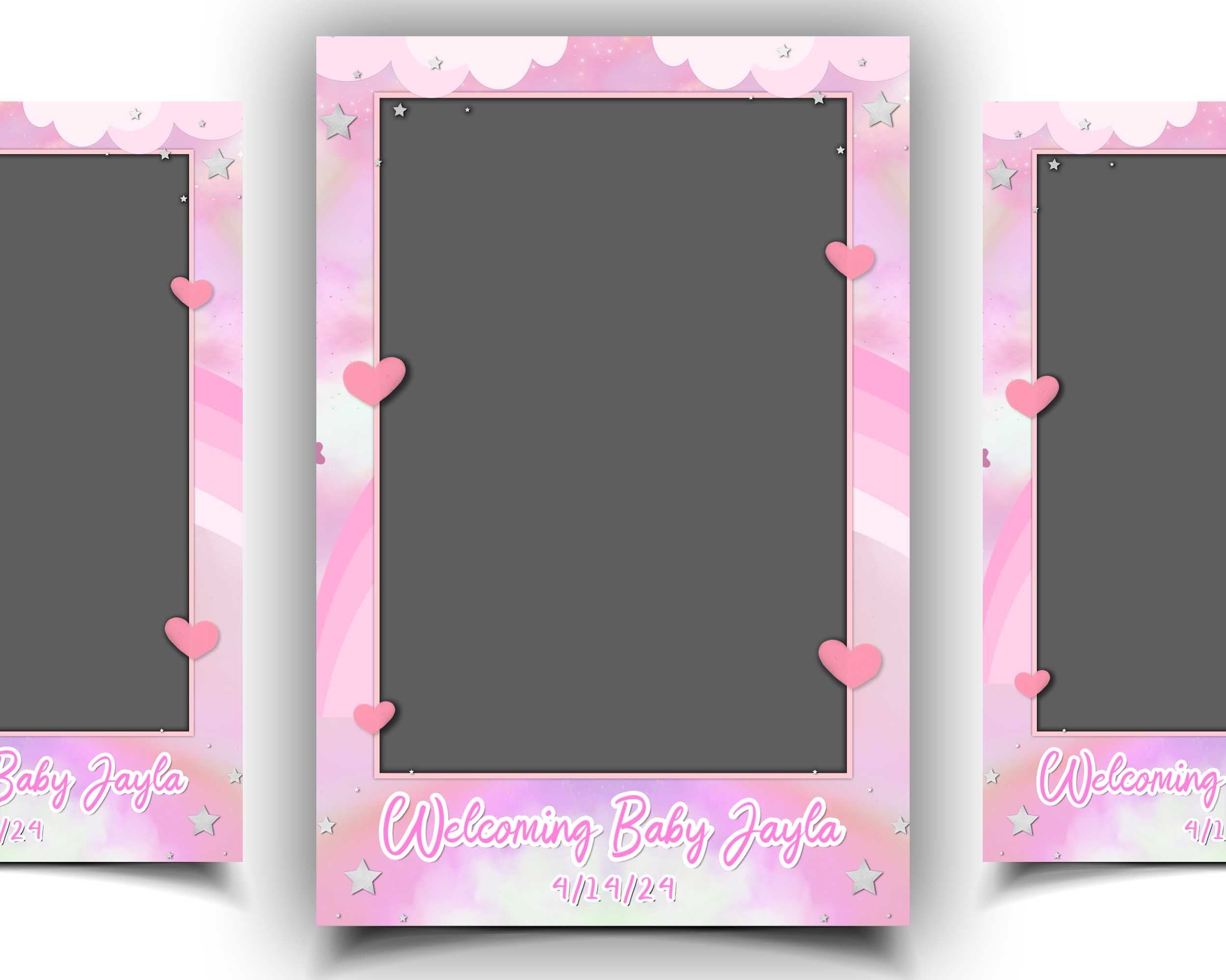 Photo Booth Template Baby Shower Birthday Welcomimg Bearly Wait Photobooth Template