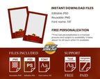 Graduation Photo Booth Template Prom Photobooth Class of 2023 Red Gold Grad Photobooth Class of