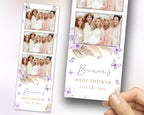 Baby Shower Photobooth Template, Baby Shower Photobooth Template, Sweet 16 Butterfly 2x6 Strip, Purple Quinceanera Birthday Photobooth 1098