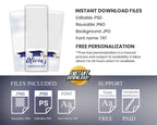 Graduation Photo Booth Template, Graduation Photobooth Template, Class of, Prom, Blue 1101