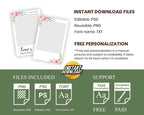 Birthday Wedding Anniversary Photo Booth Template Floral Photobooth Template Sweet 16 Bridal Shower 203