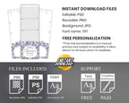 Birthday, Sweet 16, Quince Photobooth Template, Quinceañera Photo Booth, Purple Floral Birthday Photo Booth Template, Purple Flower, 1104