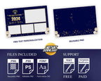 Class of 2024 Graduation Prom Black Gold Photobooth Template 850