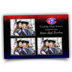 Graduation Celebration Party Photobooth Template Class of 2023 Red Blue Glitter Prom photo booth template Grad