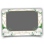 Wedding Photobooth Template, Floral Photobooth Template, Greenery Wedding Photo booth Template, White Flowers, White Floral, Flower 182