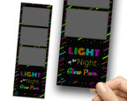 Prom Night, Glow Prom, Glow Prom, Neon Light, Light up the Night, Photobooth Template, 2x6 stripe, Photo booth Template, 1079