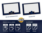 Navy Blue & Gold Graduation Photobooth Template, Graduation Photo Booth Template, Class of, SKU 548