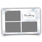 Wedding Photobooth template, Anniversary Photo Booth, Floral blush flowers light green rose and greenery 1092