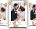Boho Wedding Photo Booth Template, 4x6 Mirror booth, Anniversary Photobooth Template