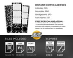 Black White Heart Love Birthday Photo Booth Template 2x6 Strip Wedding Photobooth Template 870