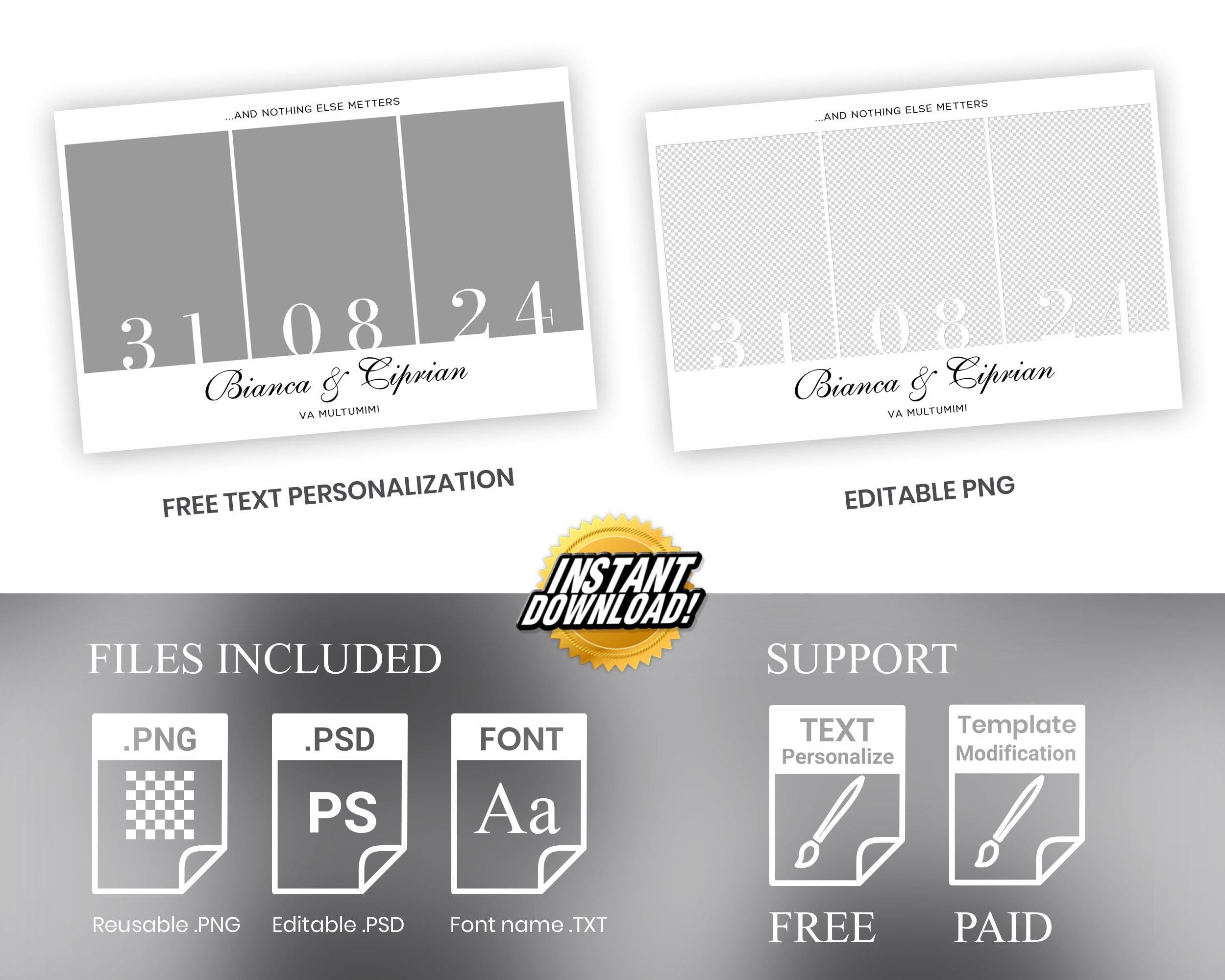 Signature Wedding Photobooth Template, Anniversary Photo Booth, Mirror Booth, Salsa, Touchpix, Darkroom, Formal 1345