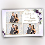 Wedding Photobooth, Bridal Shower Photo Booth, Anniversary Purple Flower, Purple Floral, Rose, Greenery, Birthday Photo Booth 723