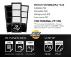 Birthday Photobooth Template, Birthday Party Photo Booth Template, Silver, Sparkle, Glitter, 2x6 Strip 667