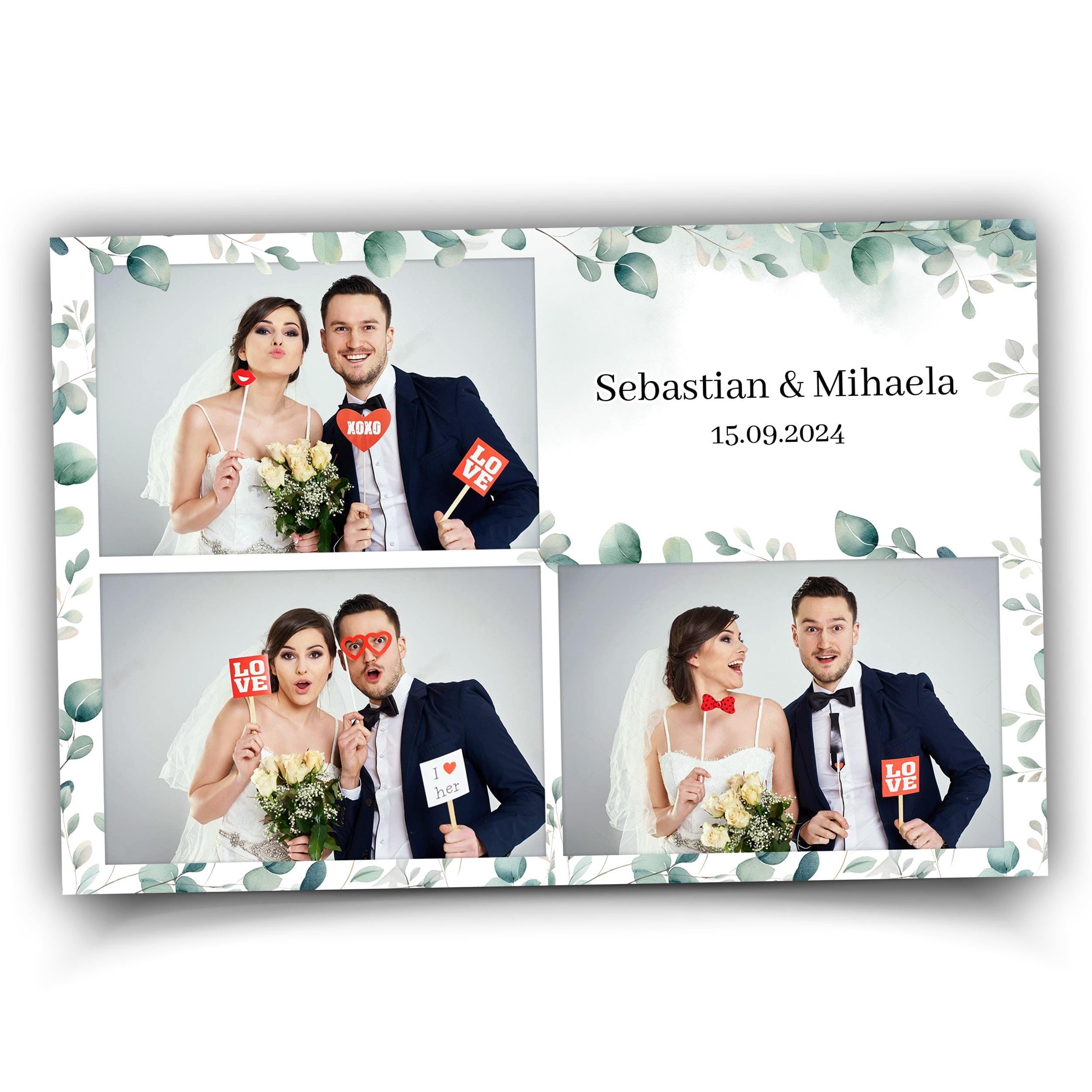 Greenary Photobooth Template for Wedding, Bridal Shower Photobooth Template 1352