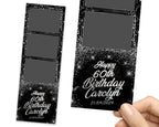 Birthday Photobooth Template, Birthday Party Photo Booth Template, Silver, Sparkle, Glitter, 2x6 Strip 667