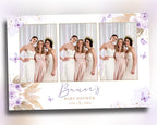 Baby Shower Photobooth Template, 4x6 Purple Butterfly Sweet 16 Boho Bridal Shower Mirror Booth Template, Quinceanera Birthday Wedding 1098