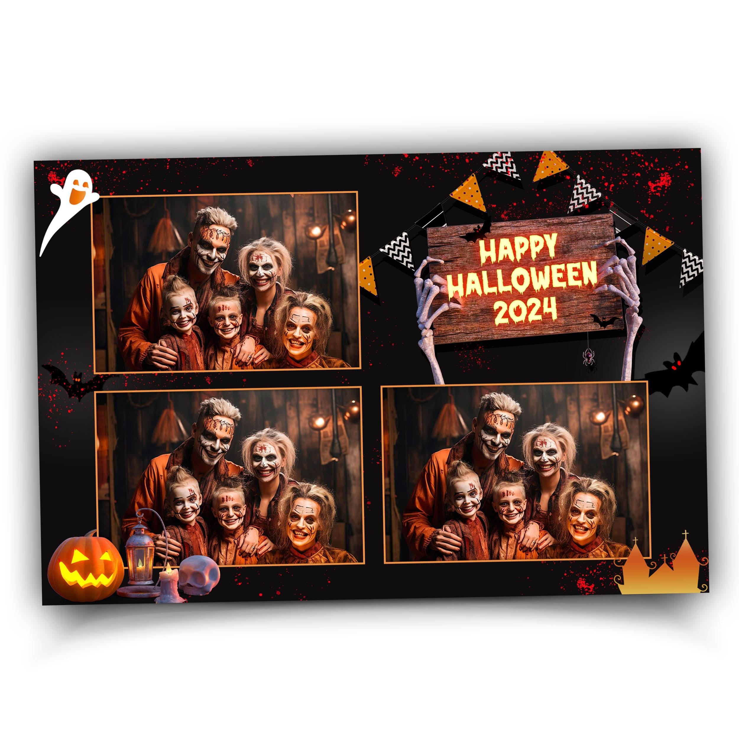 Halloween Photobooth Template, Trick or Treat, Pumpkin Photo Booth Template, 1356