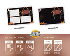Halloween Photobooth Template, Trick or Treat, Pumpkin Photo Booth Template, 1356