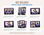Halloween Photobooth template 4x6 postcard 3 photo purple Trick or Treat pumpkin Photo Booth template with scary night ghost elements TB199