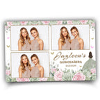 Birthday, Sweet 16, Quinceañera, Photobooth Template, Green, Pink, Golden, Sweet Sixteen, Quinceanera, Mis Quince, XV, Photo Booth 1091