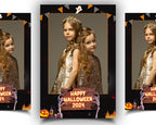 Halloween 2024 Photobooth Template, Trick or Treat, Pumpkin Photo Booth Template 1356
