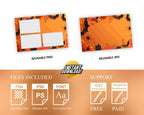 Halloween 2024 Photobooth Template, Trick or Treat, Orange Yellow Black Photo booth Pumpkin 1384