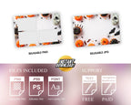 Halloween Photobooth Template 4x6 Trick or Treat Party 2024 Orange Yellow Black Photo booth Pumpkin Template 1387