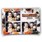 Halloween Photobooth Template 4x6 Trick or Treat Party 2024 Orange Yellow Black Photo booth Pumpkin Template 1387