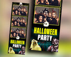 Halloween Photobooth Template 2x6 Strip Trick or Treat Party 2024 Hallows' Day Scary Gost Photo booth Pumpkin Template Holiday 1350