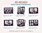 Halloween Photobooth template 4x6 portrait 3 photo purple Trick or Treat pumpkin Mirror Booth template with scary night ghost elements TB199