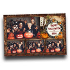 Halloween Photobooth Template 4x6 4 photo postcard Pumpkin Scary Trick or Treat Photo Booth Template Brick and vintage rustic theme TB55
