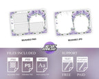 Birthday Photobooth Template Sweet 16 Photo Booth Quinceanera 2x6 Strip Purple Flower Mis Quince, xv 1104