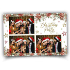 Christmas Photobooth Template, Holiday Photo Booth, Merry Christmas, Xmas, New Year Party, Poinsettia 1418