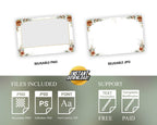 Burnt Orange Wedding Anniversary Photobooth Template Greenery Terracotta Floral Photo Booth Flower 1056