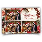 Christmas Photobooth Template Happy Holiday Party Merry Christmas Gold Xmas Photo booth Template 1420