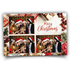 Christmas Photobooth Template Happy Holiday Party Merry Christmas Gold Xmas Photo booth Template 1420